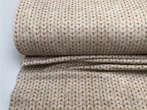 Isoli - strikket tryk i beige, GOTS